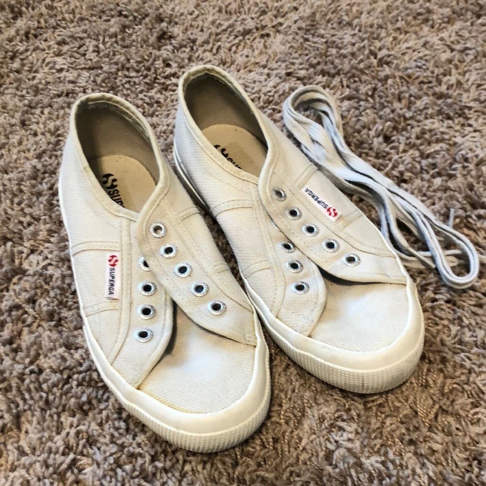 Superga Light Grey Canvas Shoes